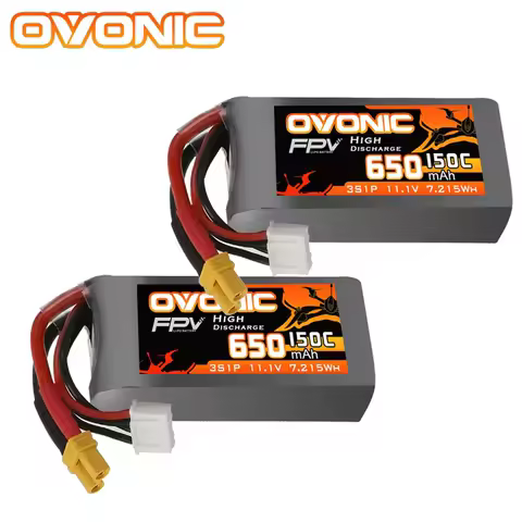 1-2Pcs OVONIC 650mAh 150C 11.1V Lipo Battery With XT30 Plug For RC Helicopter Quadcopter FPV Racing Drone Parts 3S Battery