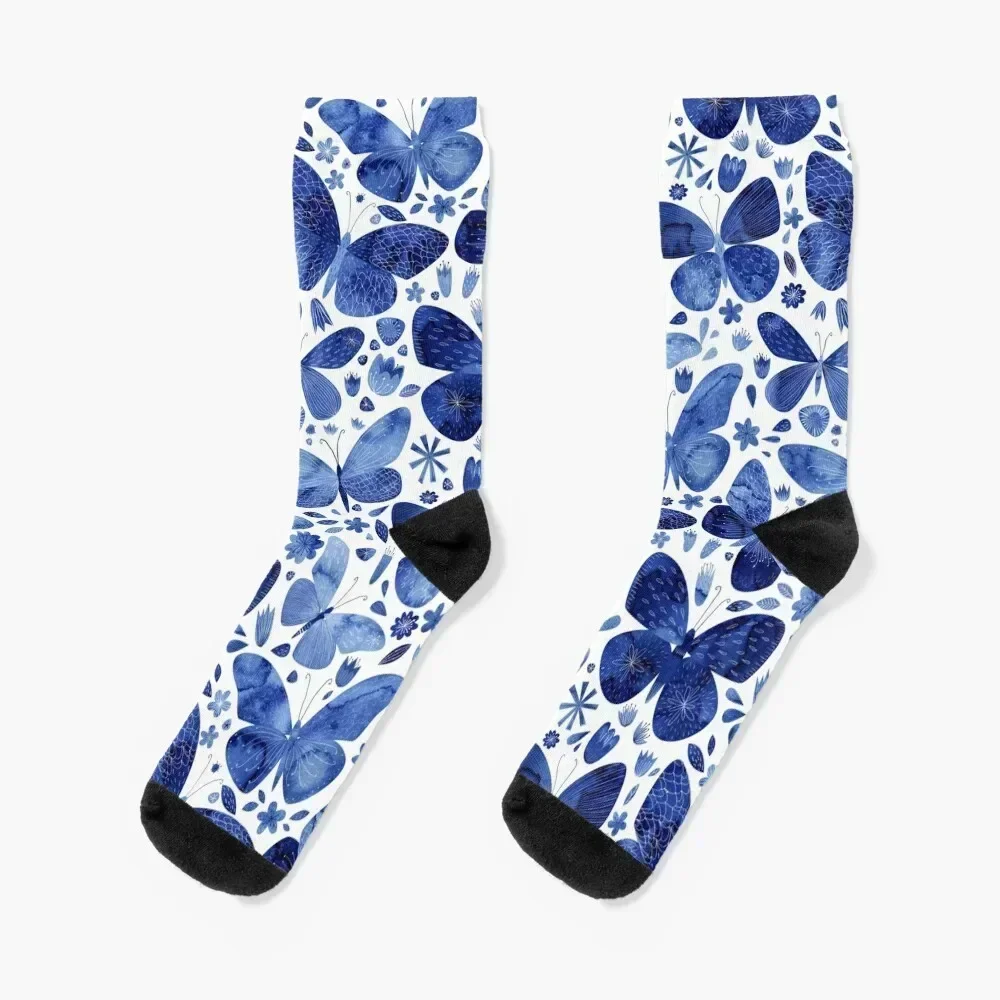 

Blue Butterflies Socks custom FASHION cool Sports Socks Men's Women's