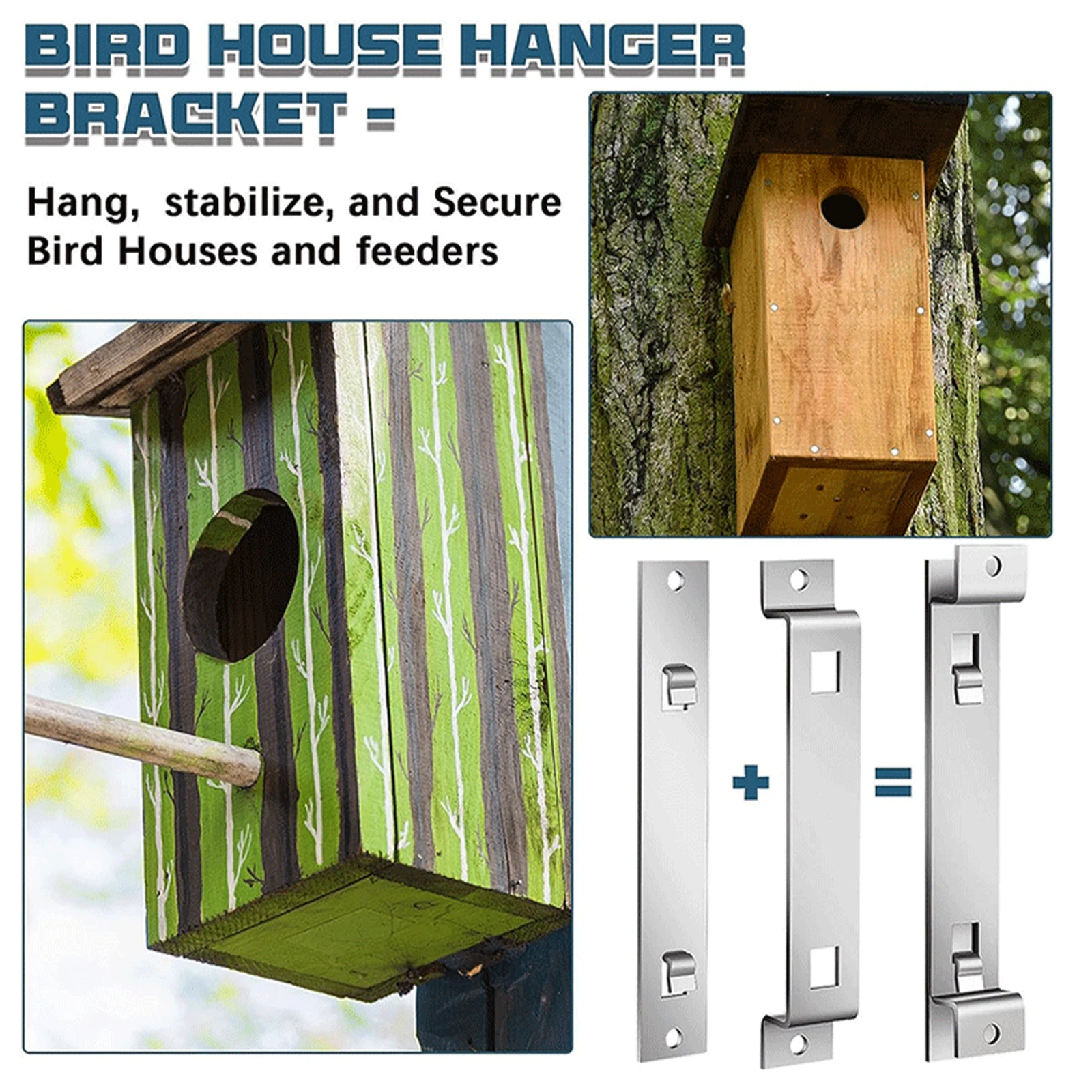 

1 set 1 Set Of Bird House Bracket Steel Mounting Rack For Nesting Box Outdoor Hanging Holder Compatible With Various Sizes Pet