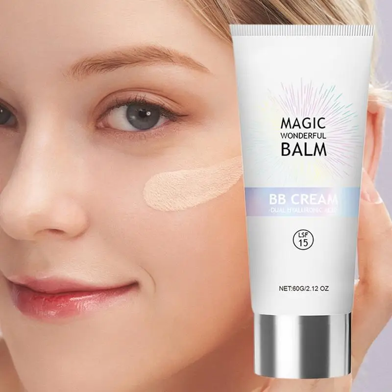 BB-Cream Concealer Hidratante, Base de Fundação, Maquiagem Nua, Clareamento, Fácil de Usar, Face Beauty Cosmetics, 2024