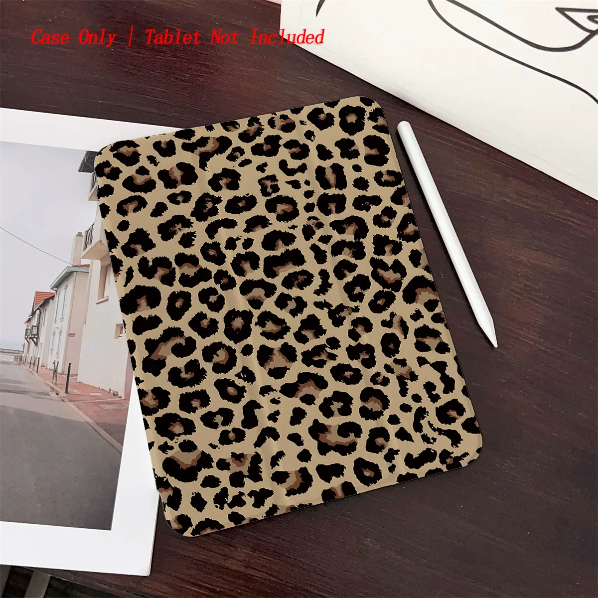 

360° Tri-Fold Rotating Stand iPad Case for Apple - Shockproof Wear-Resistant - Unique Leopard Print - Fit Pro/Air/Mini 2025