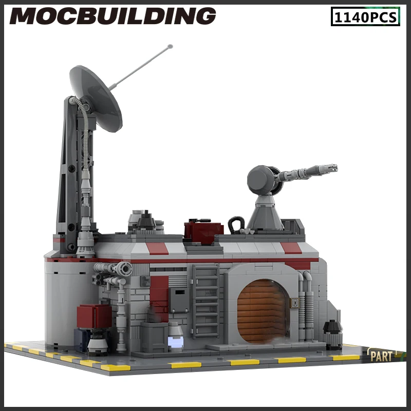 MOC Building Blocks Space Base Military Fortress Outpost Model DIY Bricks Assemble Toy Christmas Gift Birthday Present