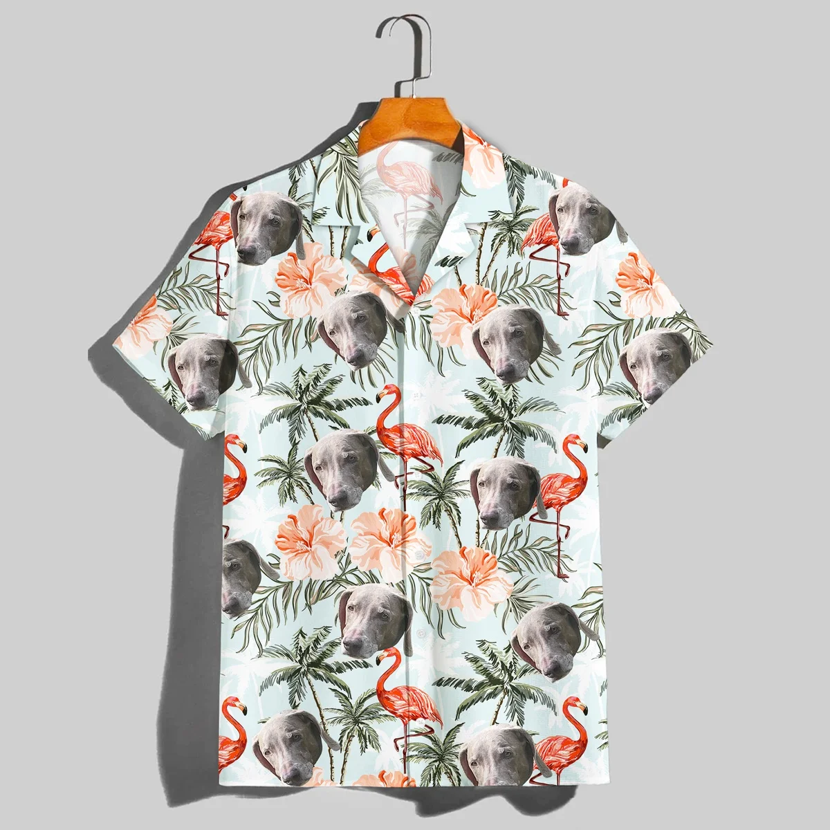 

Hawaiian Shirts for Men Funny Dog Print Shirts Beach Short Sleeve Summer Casual Button Up Hawaii Shirts
