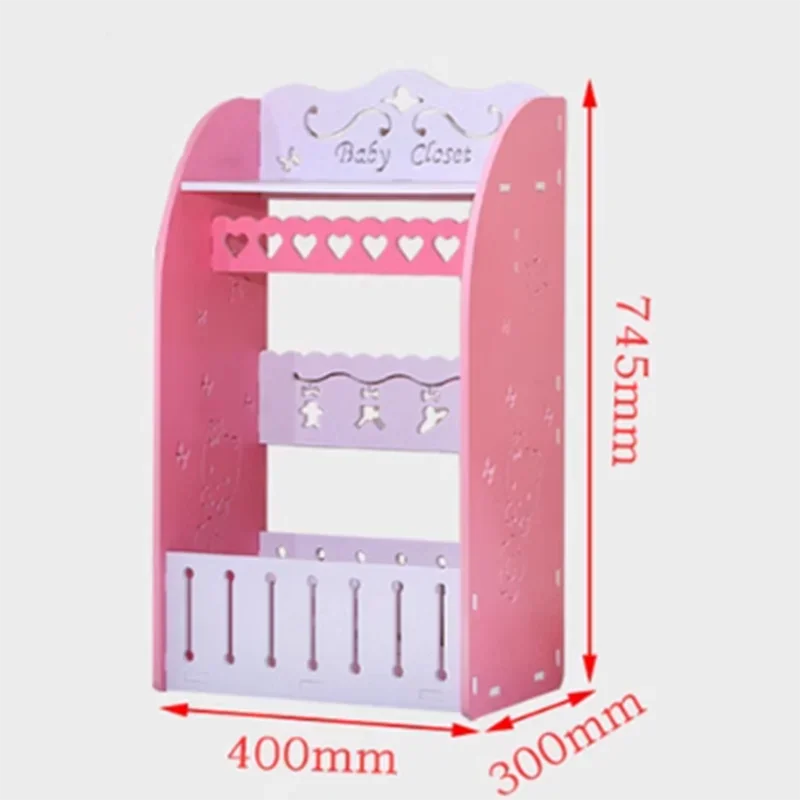 Closet Girl Child Wardrobe Beautiful Princess Style Lockers Child Cabinet Baby Roupeiro De Quarto Infantil Child Room Furniture