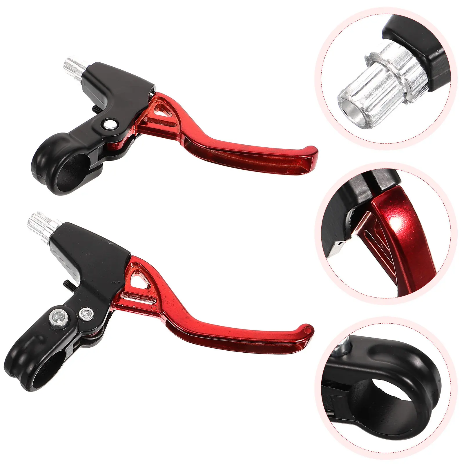 

2pcs 1 Pair Aluminum Alloy Bike Brake Lever Lightweight Durable Cycling Handlebar Replacement Part For Mountain Bicycles Brake