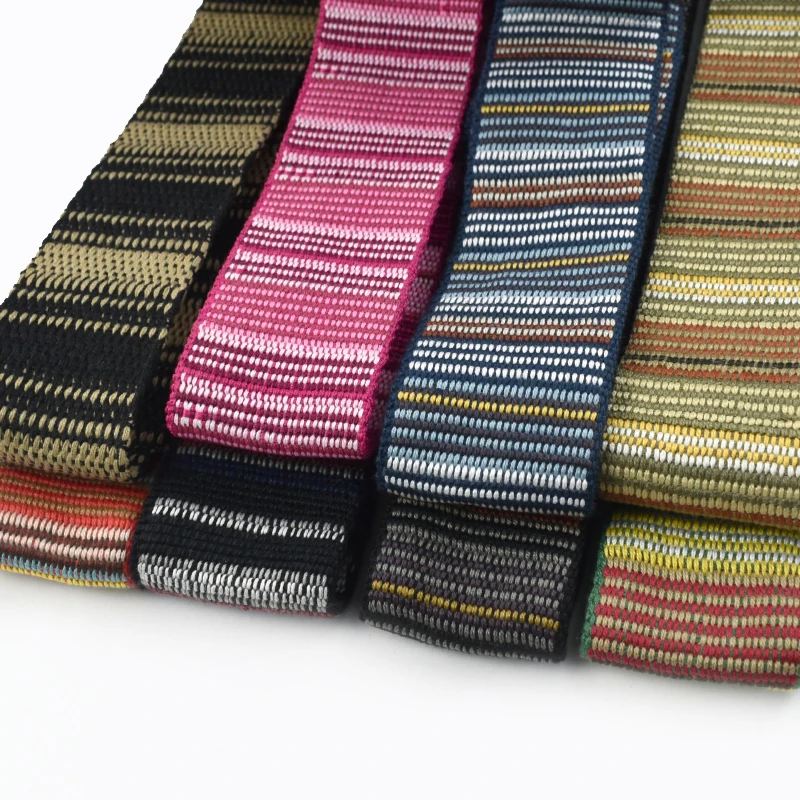 2-5M 38mm Baumwoll-Gurtband Jacquard Ethnisches Band Meterware Kleidungsdekoration Band DIY Taschenriemen Yogagurt Nähzubehör