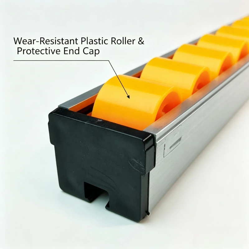 Woodworking Flow Roller Track Aluminum Alloy Fluent Rail Sliding Strip 0.6m-1m for Workshop Push Saw Edge Banding Equipment