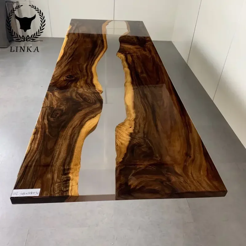 

Customized South American walnut resin solid wood board, all square Wholesale decorative furniture for prefabricated house epoxy