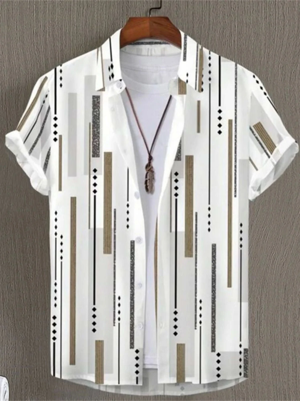 

Large Size Printed ort Sve irt Collared Slim Fit Thin Material Long Sve Autumn Men's Faion Casual irt