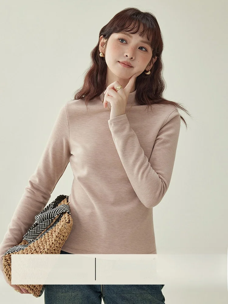 

Женская зимняя новая футболка с длинным рукавом North Island AMUU Original Fce Lined Thiened Silk с высоким воротником