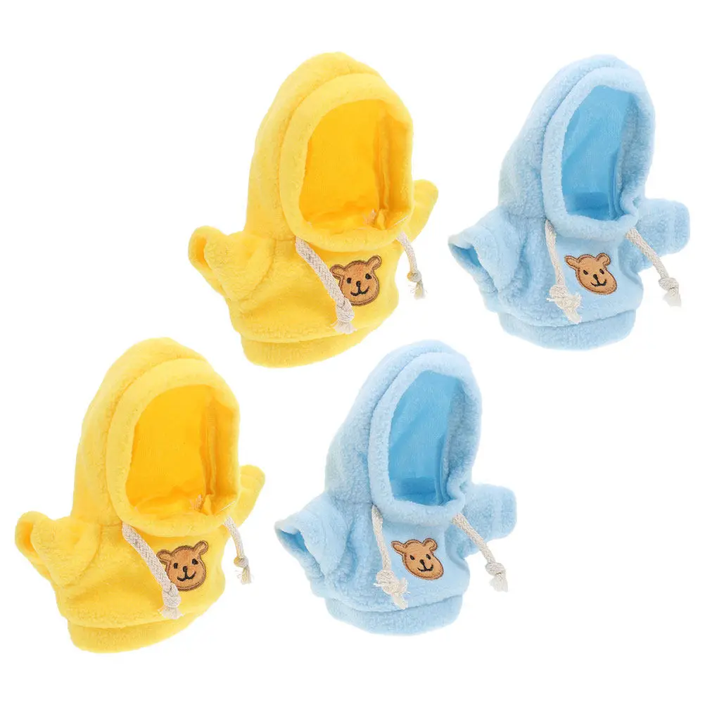 

4pcs Replacement 20Cm Mini Hoodie Costume Bear Outfit Animal Dress Up Clothes For Stuffed Bear Costumes Accessories