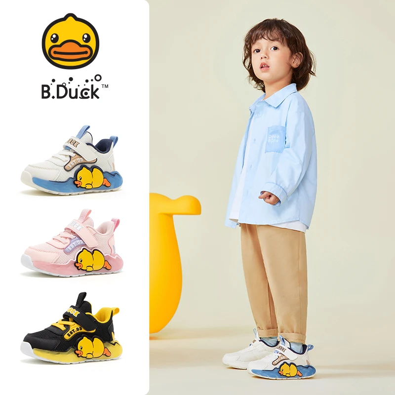 

B.Duck 2024 New Boys Girls Sneakers Kids Toddler Shoes for Ages 4 to 6, Protect Ankles, Spring and Autumn Styles Original Design