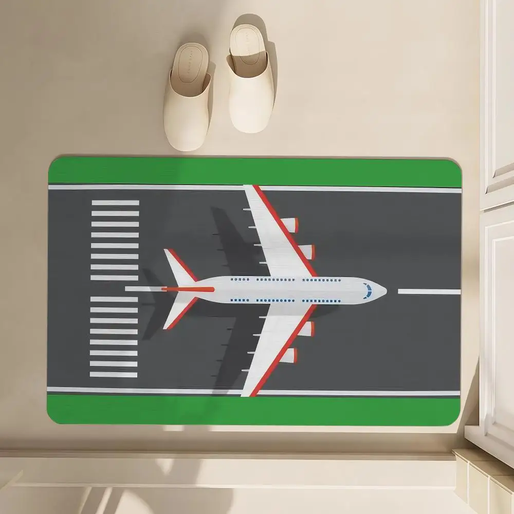 

Airport Runway Traffic Controller Floor Mat Soft Diatom Bathroom Absorbent Floor Mat, Toilet Of The Bathroom, Household Floor Ma