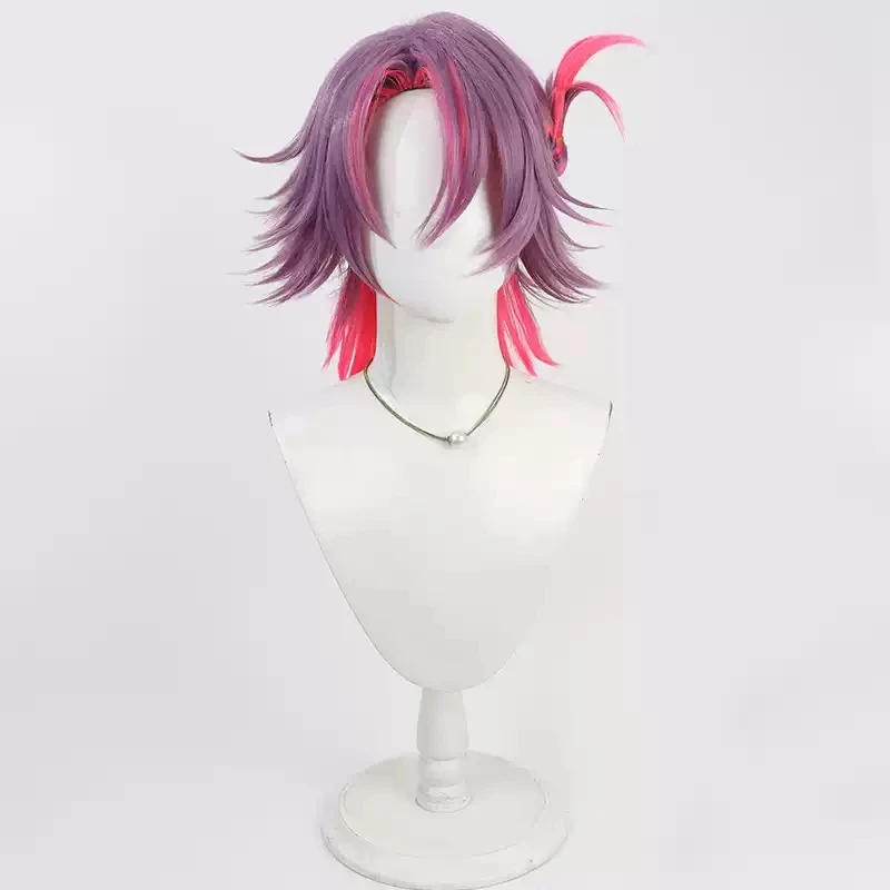 New Virtual YouTuber VTuber Watarai Hibari Cosplay Wig Short Heat Resistant Synthetic Hair + Wig Cap