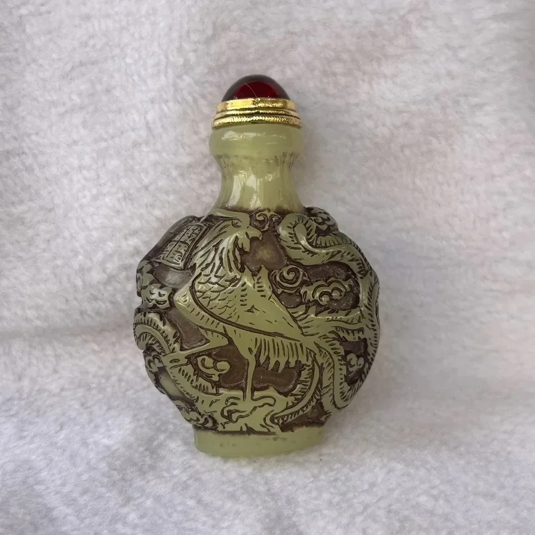 Retro Collection Panlong Nightlight Snuff Bottle Decorative Ornaments