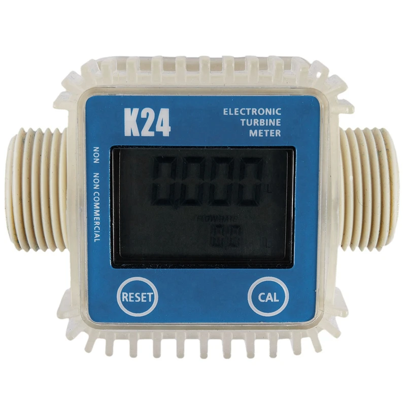 Débitmètre de Carburant Numérique à Turbine LCD K24, Produit Annulé, Utilisé pour l'Eau et les Produits Chimiques, 1 Pièce