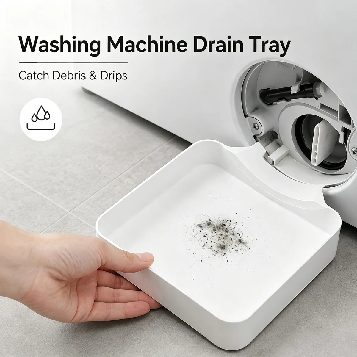 1PC 1PC Laundry Washing Machine Water Catch Tray Lint Drip Pan Leak Collector Anti Wet Floor Portable Removable Filter Drawer Tray - Aliexpress Deal