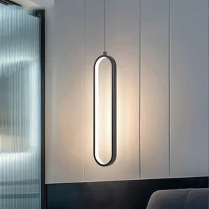 Modern Minimalista LED Pendant Light, Lustre Lustre Chandelier para Quarto, Restaurante, Sala de estar, Lâmpadas suspensas douradas, Decoração Home Interior 10 principais vendas lustres pendentes dourados - №4