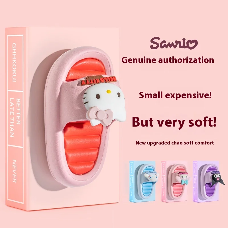 

Cute Family Slippers Kawai Sanrio Slides Kuromi EVA Shoes Soft Antislip Sweet Cinamoroll