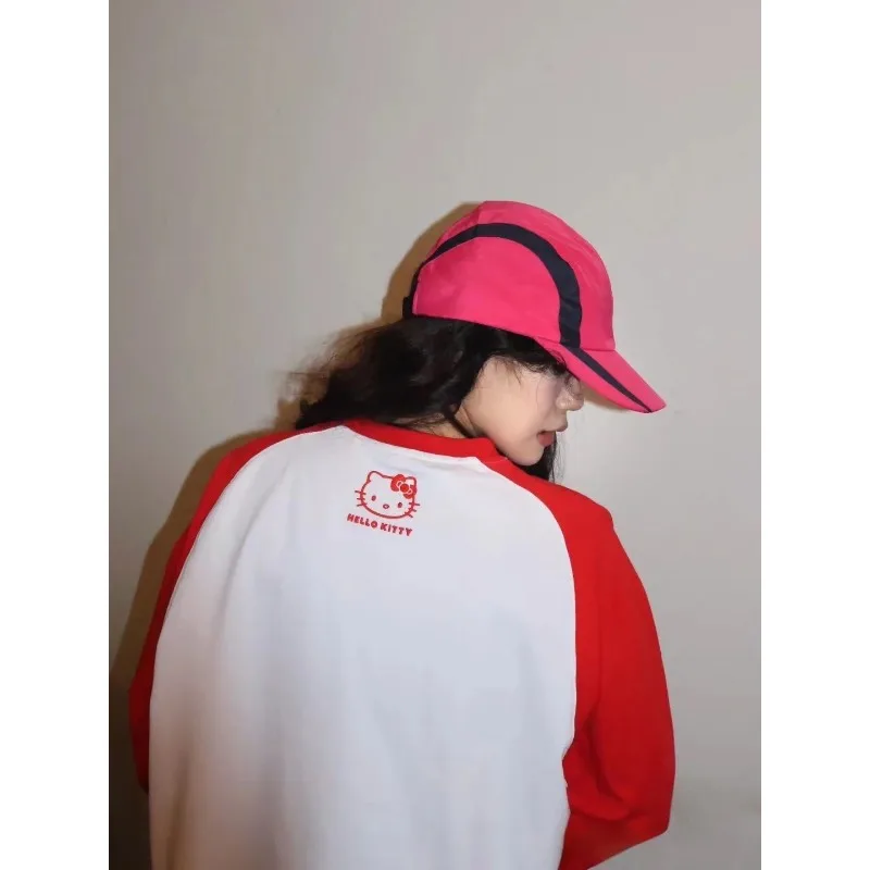 

Hello Kitty Printed Women's Long Sleeved T-shirt, Casual, Loose, Quick Drying, Fashionable, The New Trend on The Street