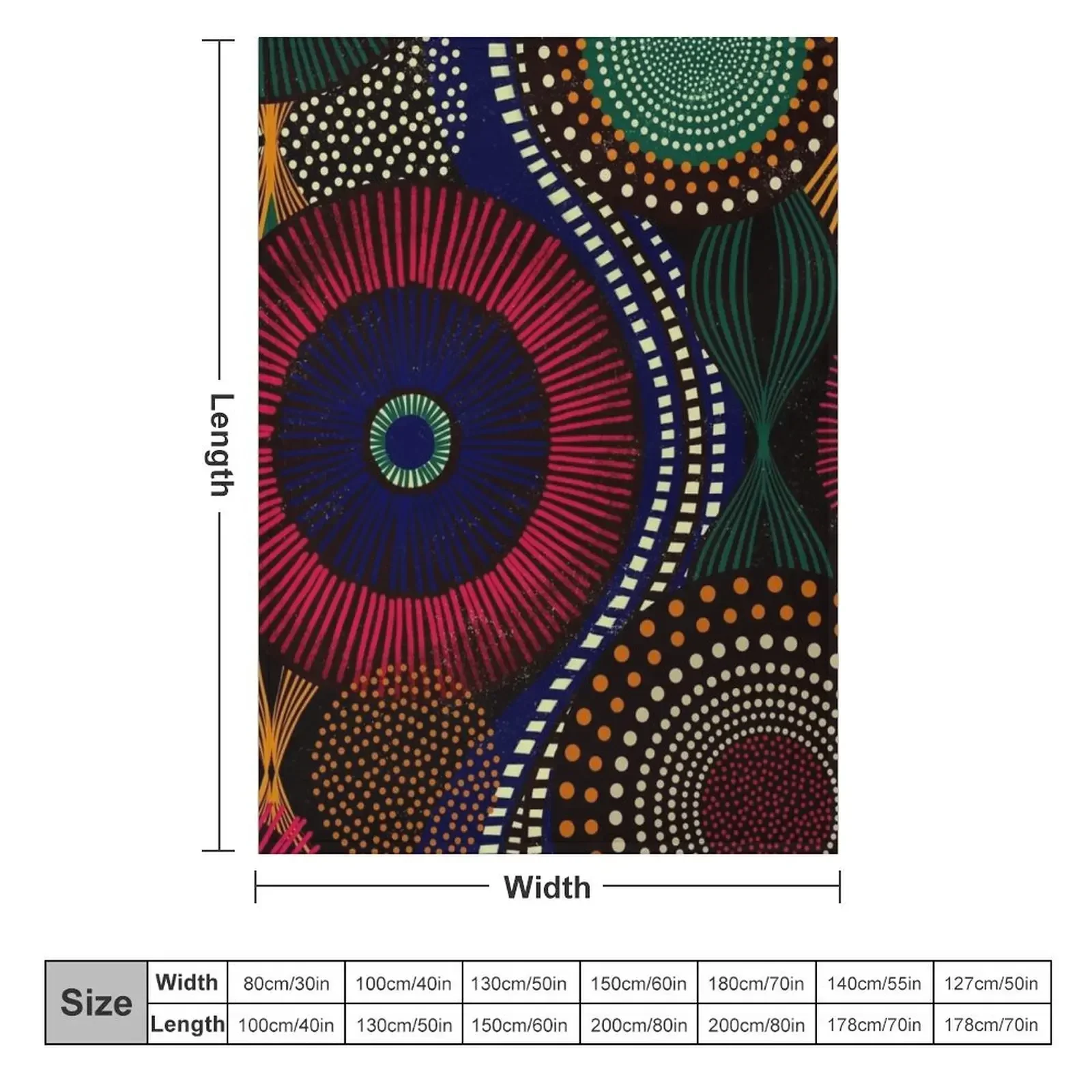 African Tribal Pattern In Colorful Tone Throw Blanket blankets ands manga Stuffeds Blankets