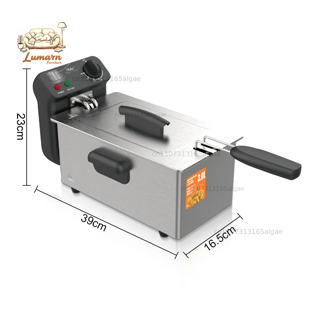 European and American Fryer Household Small Electric Fryer 3L Electric Fryr French Fry Machine Stall C