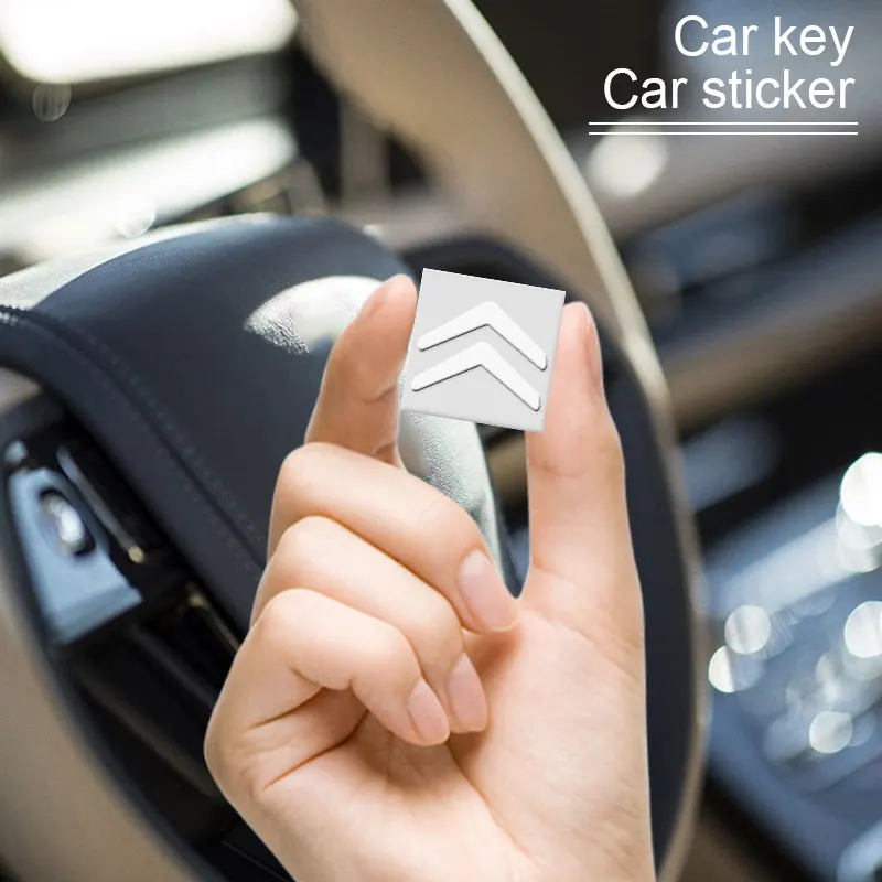5/10Pcs Aluminium Metal Car Key Badge Stickers Fit Citroen C4 C3 C5 Aircross C1 Berlingo Jumper ZX Xsara 2 Interior Accessories view 6