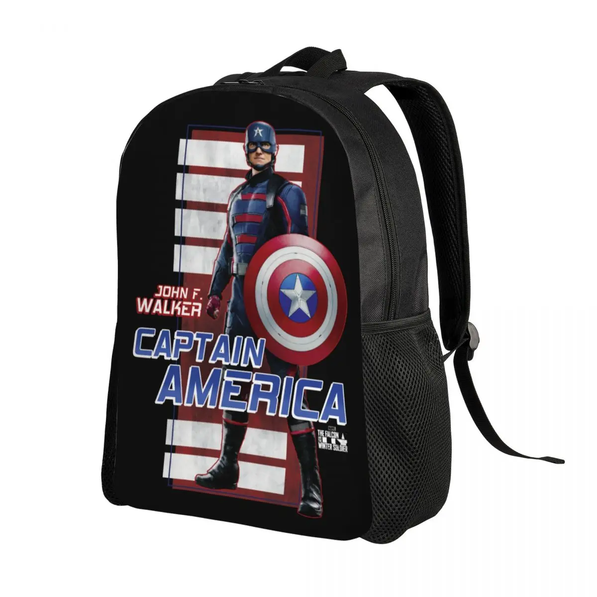 Custom Captain America Hero Manga Backpacks Women Men Fashion Bookbag for School College Bags