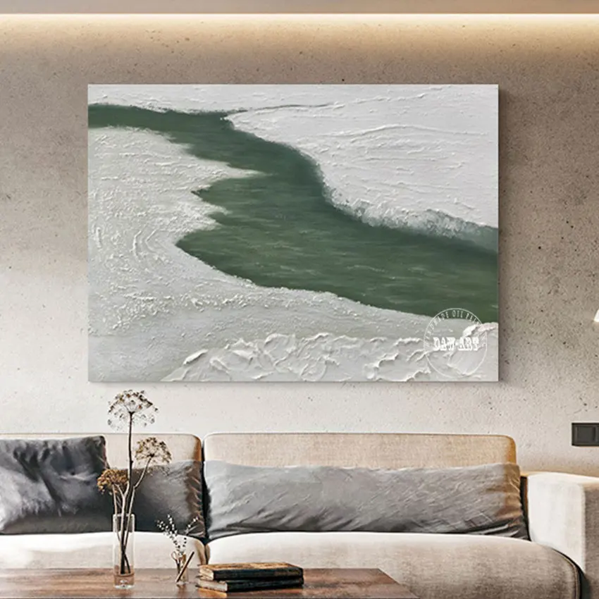 Streams Flowing Landscape Modern Decor Wall Picture Beautiful Handmade Natural Scenery Painting Wall Abstract Art Frameless