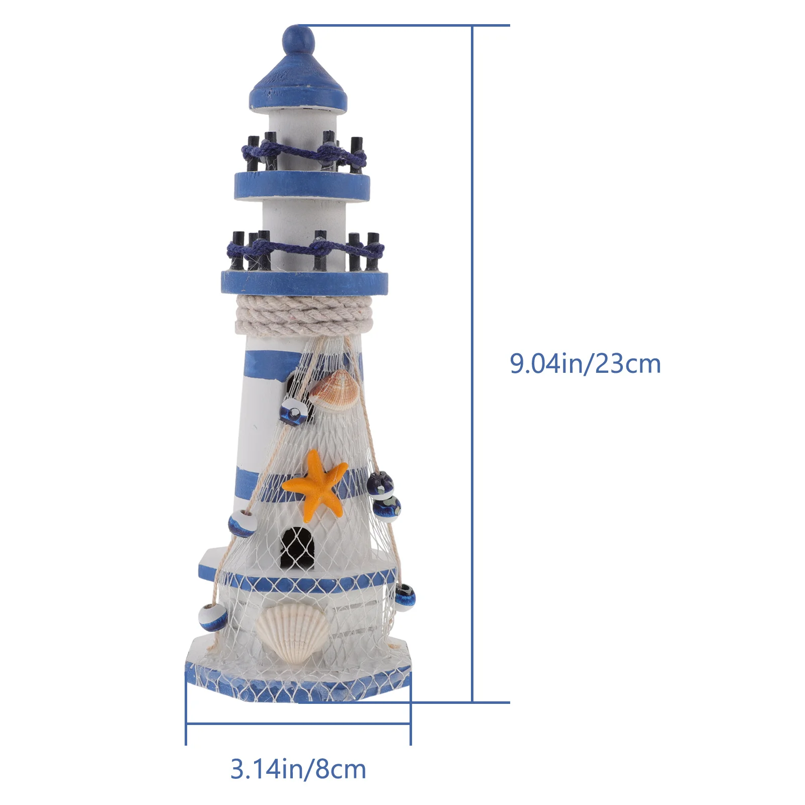 Office Home Decoration Lighthouse Ornament for Lawn Mediterranean Sea Theme Sculpture Ornaments Style Coastal