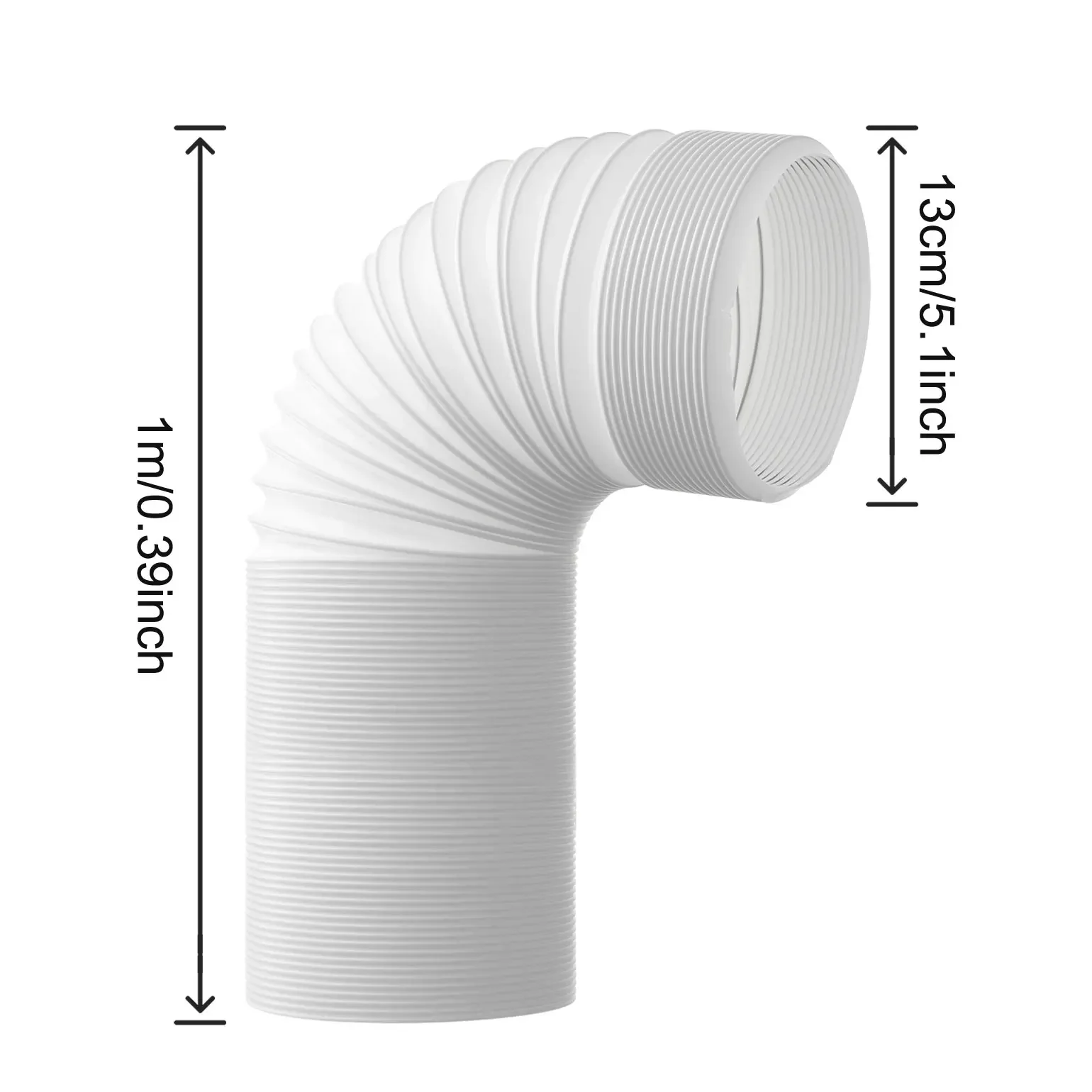 130/150 مللي متر أنبوب تمديد القناة اضافية 1 متر طويل موصل أنابيب مكيف الهواء القناة تمديد خرطوم العادم لتكييف الهواء