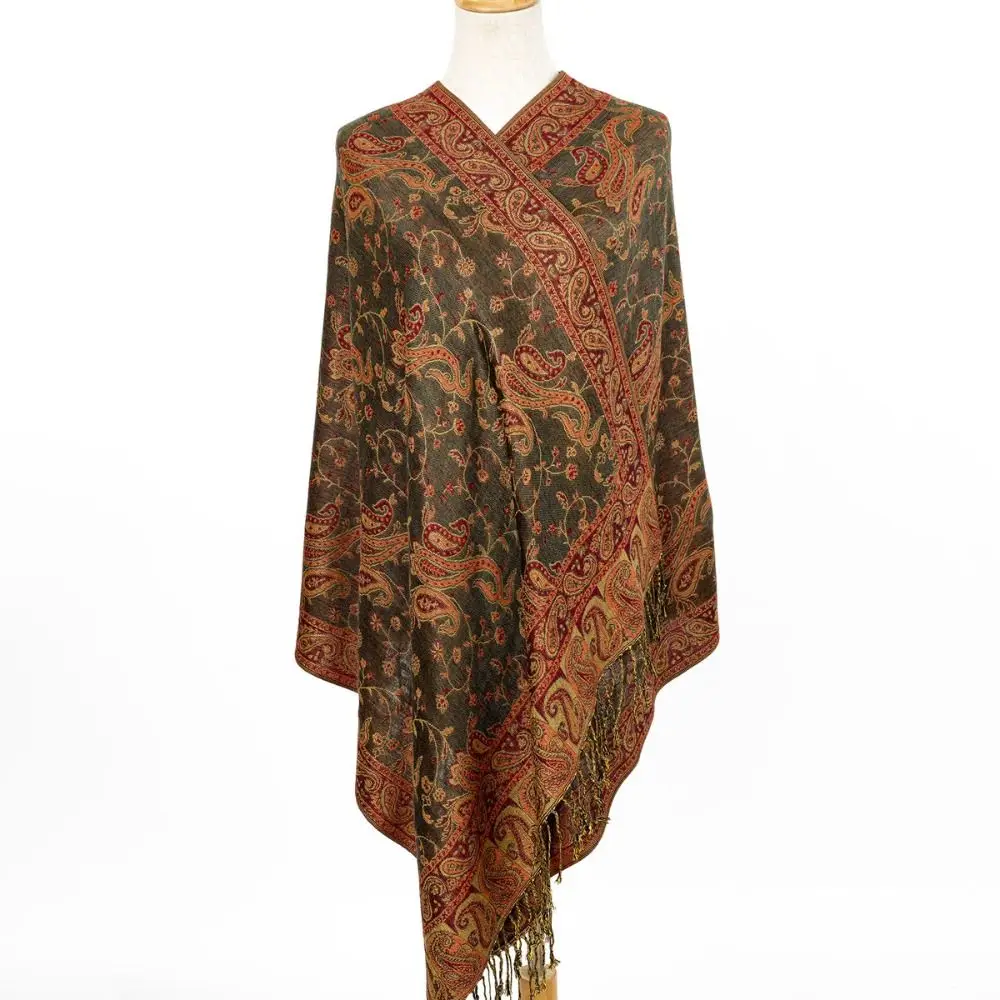 Fashion Paisley Long Scarf All-Match Imitation Cashmere Pashmina Breathable Sun-Resistant Shawl