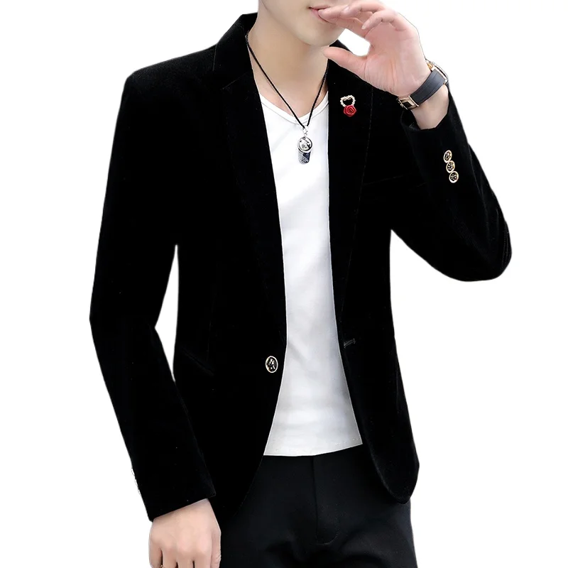 2025 High Quality Fashion Fashion Casual Suit Jacket Autumn Youth Slim-fit British Fashion Men's Coat Korean Version Small Suit - Image 5