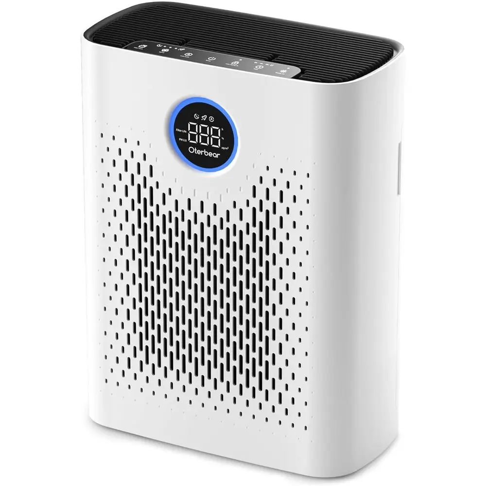 

Large Room Air Purifier with PM2.5 Monitor, Sleep Mode, Suitable for Pets, Allergies, Smoke, Dust, Pollen