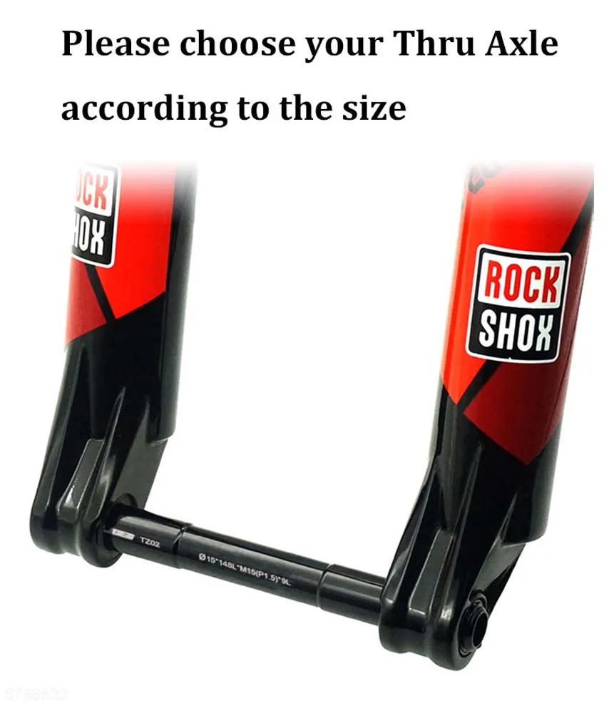 

GUB MTB Bike Thru Axle Rod Front Rear Road Bicycle Shaft Skewers Compatible with FOX/ROCKSHOX Forks 12/15x100mm 15x110mm 12x142/