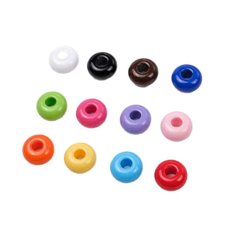 وصل جديد 300 قطعة/الوحدة 14 مللي متر لون طباعة الهندسة جولات شكل الراتنج المعداد الخرز لتقوم بها بنفسك مجوهرات الملابس إكسسوارات الشعر #4