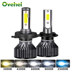 OVEHEL H7 Led Headlight 80000LM H1 H4 LED Bulbs Car Headlight Lamps 3000K 4300K 6000K 8000K 110W H8 H9 H11 Lamp Fog Lights