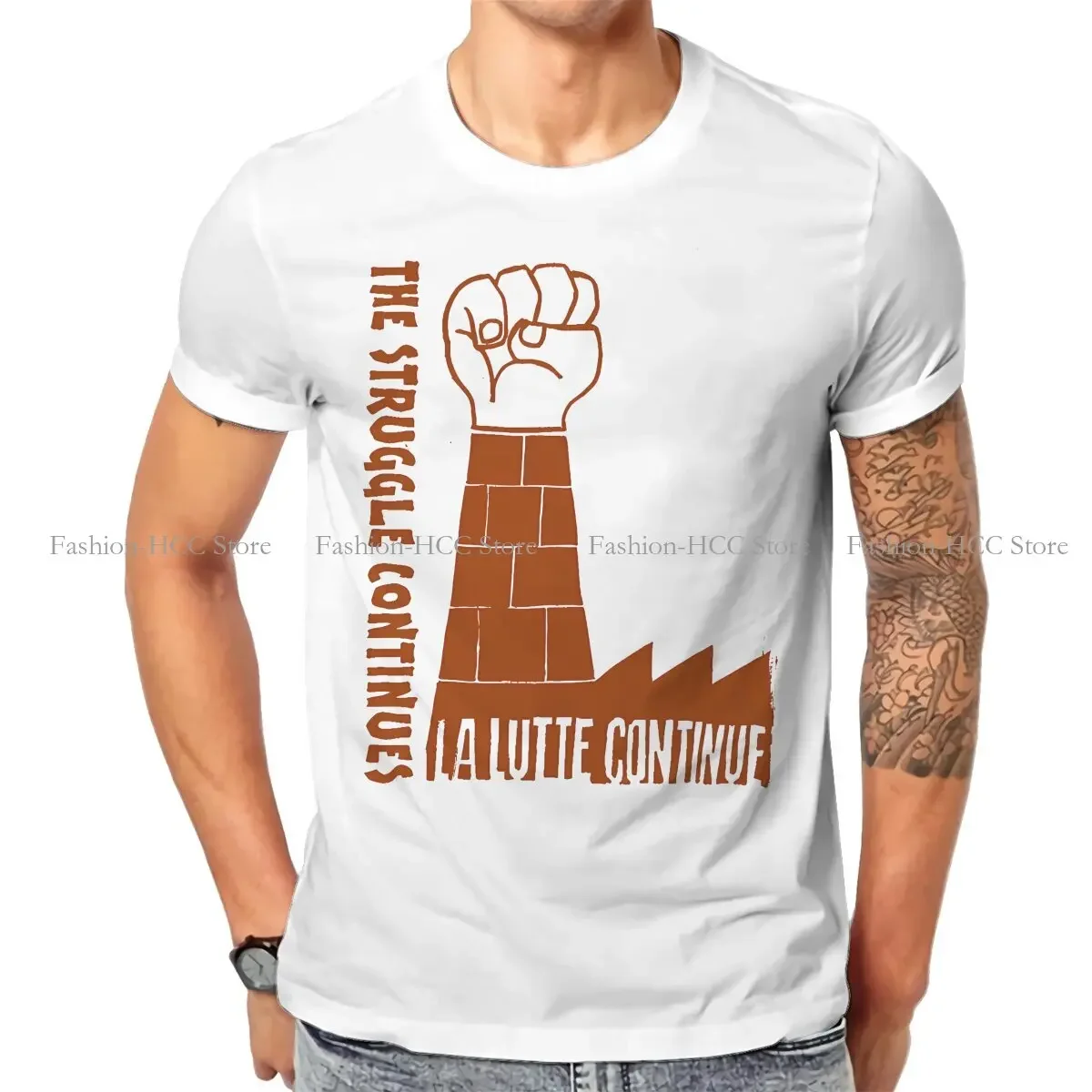 French Revolution Epic Transformation Crewneck TShirts La Lutte Continue The Struggle Continues Personalize Men's T Shirt