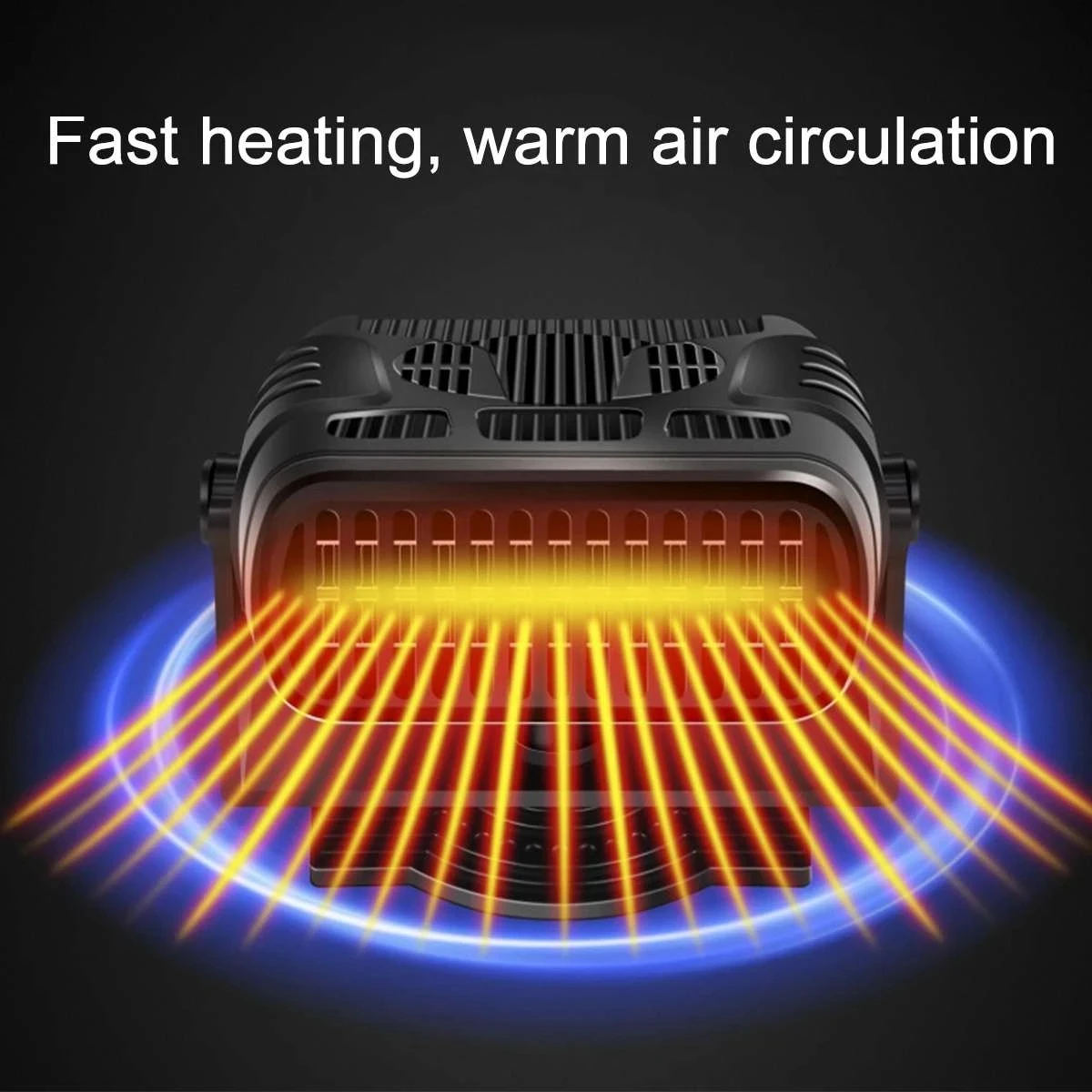 12V/24V Portable Car Heater Electric Cooling Heating Fan 4 IN 1 Electric Dryer Windshield Defogging Demister Defroster 120W