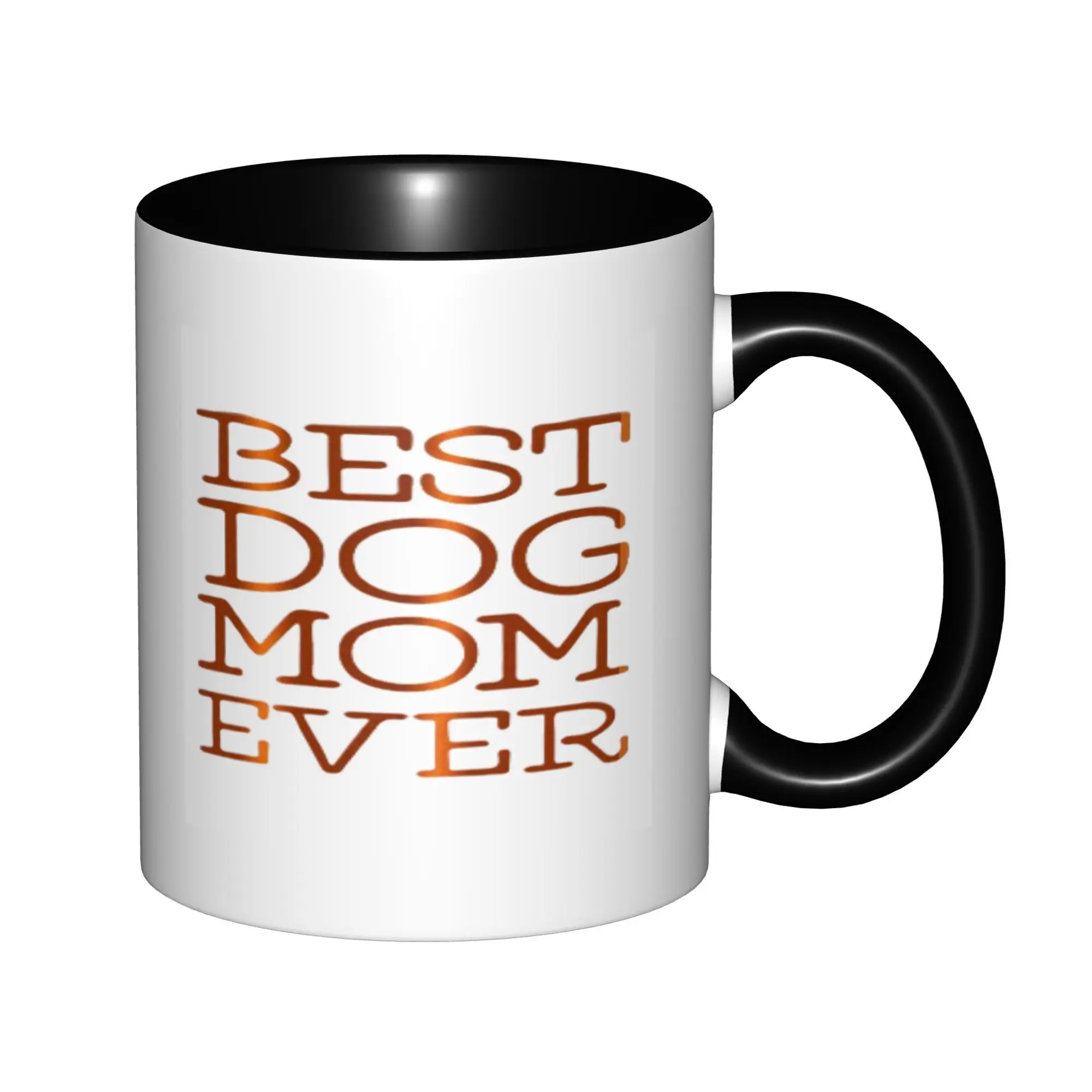 

Best Dog Mom Ever Mugs With Black Handle Birthday Coffee Mugs Ceramic Tea Cups 11oz ,
