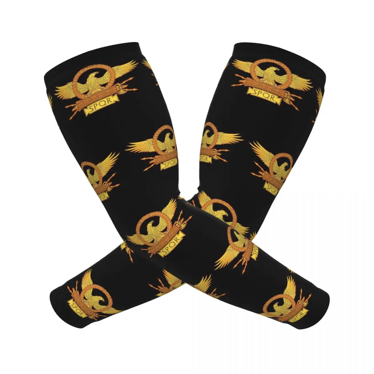 

Ancient Rome SPQR Eagle Standard Arm Sleeves Men Women Sun UV Protection Tattoo Cover Up Sports Cooling Cycling