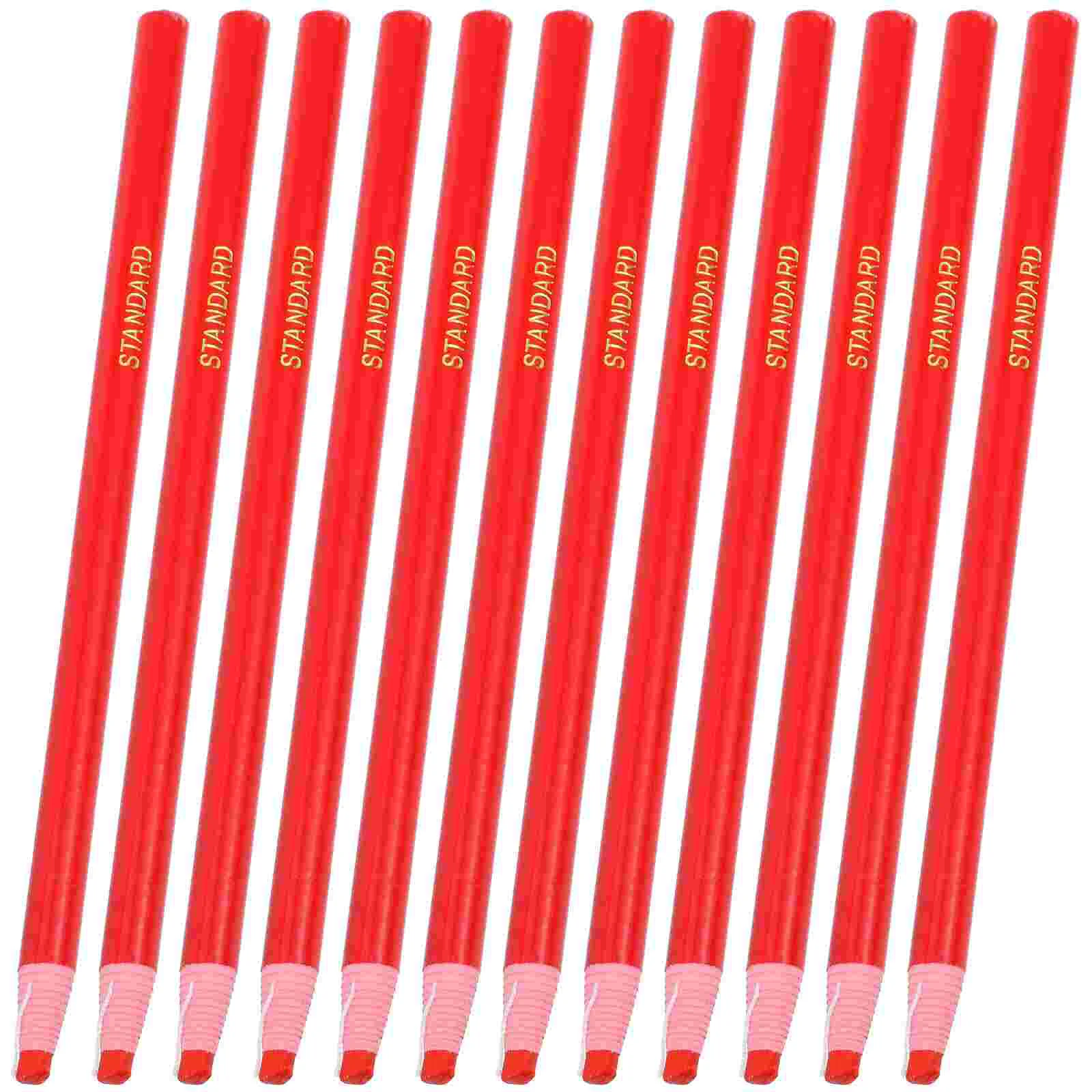 

12PCS Peel-off Wax Pen Easy to Remove Marker for Ceramic Glass Cloth Metal Wood (Red)