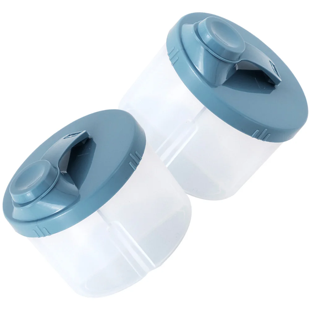

2 Pcs Milk Powder Portable Box Infant Formula Container to Powdered