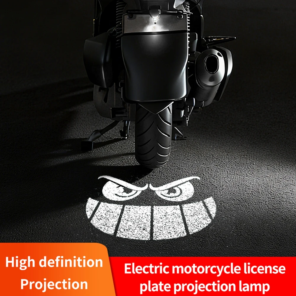Motorcycle License Plate Projector Lamp LED Demon Eye Mattern Moto Night Warning Lamp LED Ambient Light for Scooter ATV 12-70V view 5