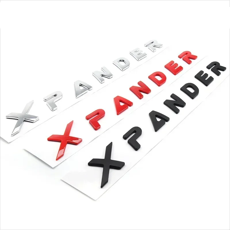 For Mitsubishi XPANDER Logo Accessories 3D Raise ABS XPANDER Letters Car Front Hood Emblem Badge Rear Trunk Sticker Decals