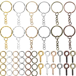 110/220pcs/Set Keychain Open Jump Rings Eye Pins Jewelry Making Accessories Kits for DIY Epoxy Resin Key Chain Key Ring Pendants