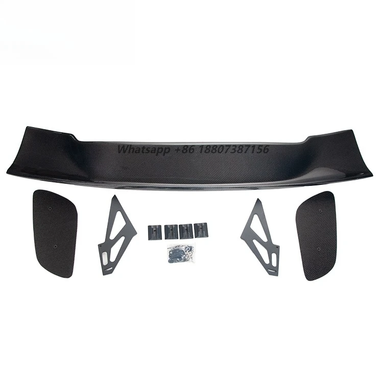 

Glossy Black Real Carbon Fiber Rear Trunk Spoiler Wing with Single Deck ROOF Style
