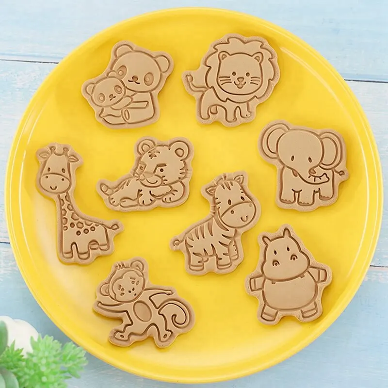 Jungle Safari Animal Cookie Cutter Mold DIY Cake Tools Jungle Birthday Party Decoration Kids Safari Party Supplies Baby Shower