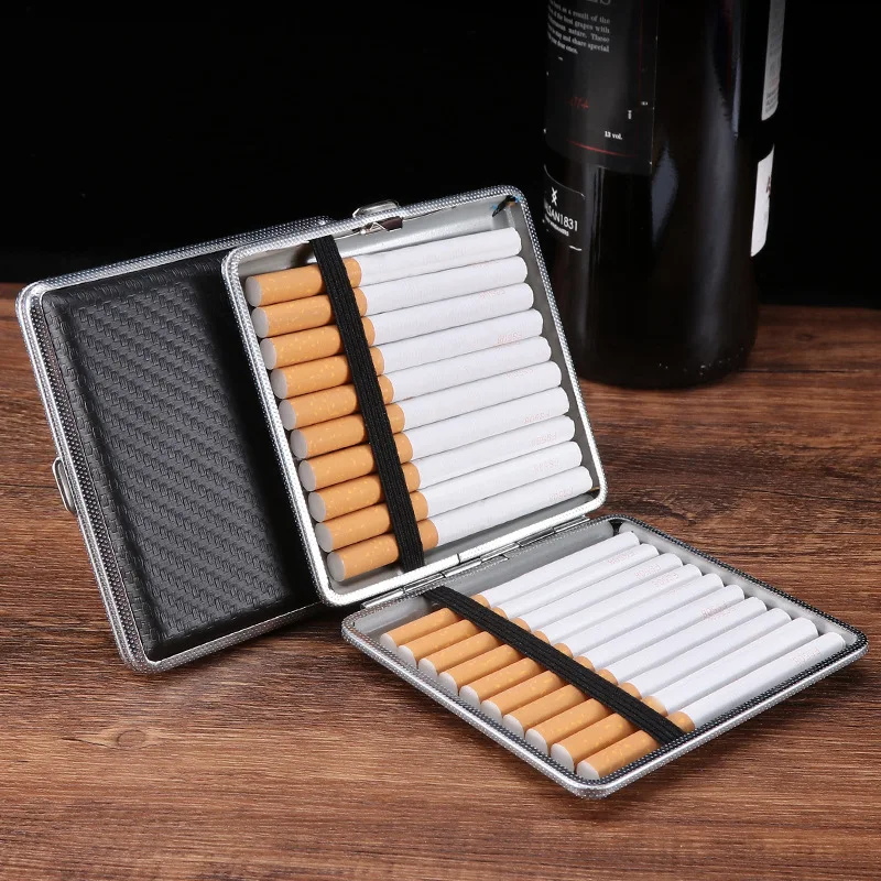 

Leather Cigarette Case Cover Man Women Smoking Cigarette Box For Hold Cigarettes Sleeve Pocket Cigarettes Pack