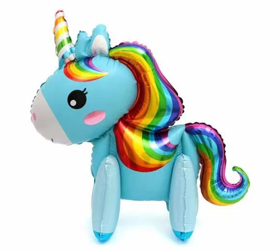Selbst Stehenden Einhorn Ballons Geburtstag Dekorationen für Mädchen Einhorn Mylar Ballon Party Dekorationen kinder Tag Dekorationen – Detail 11